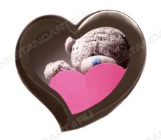 Шоколадная фоторамка в форме сердца