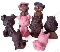Шоколадная свинья, фигурка поросенка — символа 2019 года