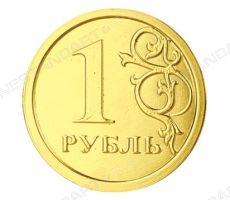 Монета Рубль из шоколада