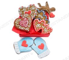 Различные печенья-валентинки, подарки на 14 февраля