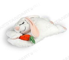 Мягкий кролик-подушка большая лежачий (спящий)