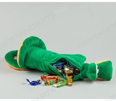 Новогодняя упаковка и мягкая игрушка - змея с емкостью под конфеты
