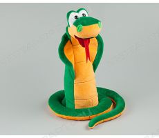 Новогодняя упаковка и мягкая игрушка - змея с емкостью под конфеты
