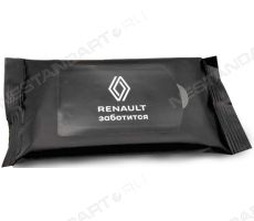 Влажные салфетки в черной упаковке с логотипом