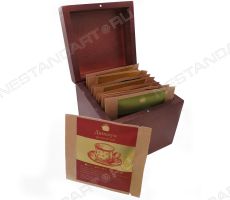 Чай в нейлоновых пакетиках в деревянных шкатулках