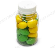 Цветные конфеты в прозрачной баночке