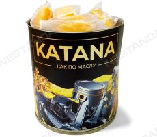 Манговые конфеты в консервной банке с логотипом Katana